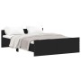 Estructura de cama con cabecero y piecero negro 140x190 cm de , Camas y somieres - Ref: Foro24-3203783, Precio: 158,99 €, Des...