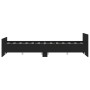Estructura de cama con cabecero y piecero negro 140x190 cm de , Camas y somieres - Ref: Foro24-3203783, Precio: 158,99 €, Des...