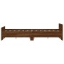 Estructura de cama con cabecero piecero roble marrón 140x190 cm de , Camas y somieres - Ref: Foro24-3203788, Precio: 149,53 €...