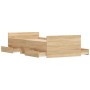 Estructura de cama con cabecero piecero roble Sonoma 90x200 cm de , Camas y somieres - Ref: Foro24-3203805, Precio: 148,62 €,...