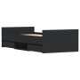Estructura de cama con cabecero piecero negro 100x200cm de , Camas y somieres - Ref: Foro24-3203797, Precio: 229,50 €, Descue...