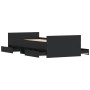 Estructura de cama con cabecero piecero negro 100x200cm de , Camas y somieres - Ref: Foro24-3203797, Precio: 229,50 €, Descue...