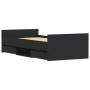 Estructura de cama con cabecero piecero negro 100x200cm de , Camas y somieres - Ref: Foro24-3203797, Precio: 229,50 €, Descue...