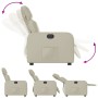 Sillón reclinable eléctrico de cuero sintético crema en Sillones | Comprar online en Foru.es