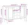 Aparador SENJA aspecto de ratán madera pino marrón 112x40x80 cm de , Aparadores - Ref: Foro24-358025, Precio: 144,64 €, Descu...