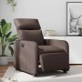Sillón reclinable eléctrico de cuero sintético marrón en Sillones | Comprar online en Foru.es