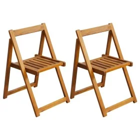 Sillas plegables de jardín 2 unidades madera de acacia maciza de vidaXL, Sillas de jardín - Ref: Foro24-42660, Precio: 82,15 ...