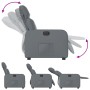 Sillón reclinable eléctrico de cuero sintético gris en Sillones | Comprar online en Foru.es