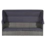 Cama de jardín con toldo 205x62 cm ratán sintético gris de vidaXL, Tumbonas - Ref: Foro24-43962, Precio: 262,78 €, Descuento: %