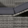 Cama de jardín con toldo 205x62 cm ratán sintético gris de vidaXL, Tumbonas - Ref: Foro24-43962, Precio: 262,78 €, Descuento: %