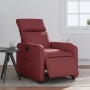 Sillón reclinable eléctrico de cuero sintético rojo tinto en Sillones | Comprar online en Foru.es