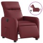 Sillón reclinable eléctrico de cuero sintético rojo tinto en Sillones | Comprar online en Foru.es