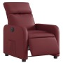 Sillón reclinable eléctrico de cuero sintético rojo tinto en Sillones | Comprar online en Foru.es