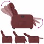 Sillón reclinable eléctrico de cuero sintético rojo tinto en Sillones | Comprar online en Foru.es