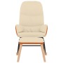 Silla mecedora con reposapiés tela blanco crema de vidaXL, Mecedoras - Ref: Foro24-3097403, Precio: 151,84 €, Descuento: %