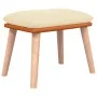 Silla mecedora con reposapiés tela blanco crema de vidaXL, Mecedoras - Ref: Foro24-3097403, Precio: 149,54 €, Descuento: %