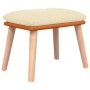 Silla mecedora con reposapiés tela blanco crema de vidaXL, Mecedoras - Ref: Foro24-3097403, Precio: 151,84 €, Descuento: %