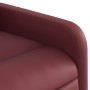 Sillón reclinable eléctrico de cuero sintético rojo tinto en Sillones | Comprar online en Foru.es
