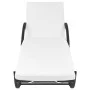 Garden lounger with black synthetic rattan cushion by vidaXL, Loungers - Ref: Foro24-42884, Price: 112,20 €, Discount: %
