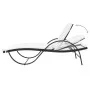 Gartenliege mit schwarzem synthetischem Rattankissen von vidaXL, Liegen - Ref: Foro24-42884, Preis: 112,20 €, Rabatt: %