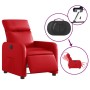 Sillón reclinable eléctrico de cuero sintético rojo en Sillones | Comprar online en Foru.es