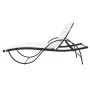 Gartenliege mit schwarzem synthetischem Rattankissen von vidaXL, Liegen - Ref: Foro24-42884, Preis: 112,20 €, Rabatt: %