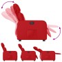 Sillón reclinable eléctrico de cuero sintético rojo en Sillones | Comprar online en Foru.es