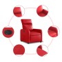 Sillón reclinable eléctrico de cuero sintético rojo en Sillones | Comprar online en Foru.es