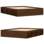 Estructura de cama roble marrón 160x200 cm de vidaXL, Camas y somieres - Ref: Foro24-3203879, Precio: 222,02 €, Descuento: %