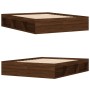 Estructura de cama roble marrón 160x200 cm de vidaXL, Camas y somieres - Ref: Foro24-3203879, Precio: 225,89 €, Descuento: %