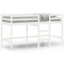 Cama alta de niños escalera madera maciza pino blanco 80x200 cm de vidaXL, Camas y somieres - Ref: Foro24-835887, Precio: 143...