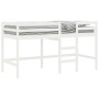 Cama alta de niños escalera madera maciza pino blanco 80x200 cm de vidaXL, Camas y somieres - Ref: Foro24-835887, Precio: 143...