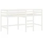 Cama alta de niños escalera madera maciza pino blanco 80x200 cm de vidaXL, Camas y somieres - Ref: Foro24-835887, Precio: 143...