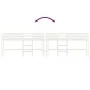 Cama alta de niños escalera madera maciza pino blanco 80x200 cm de vidaXL, Camas y somieres - Ref: Foro24-835887, Precio: 143...