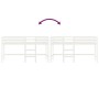 Cama alta de niños escalera madera maciza pino blanco 80x200 cm de vidaXL, Camas y somieres - Ref: Foro24-835887, Precio: 143...