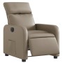 Sillón reclinable eléctrico de cuero sintético color capuchino en Sillones | Comprar online en Foru.es