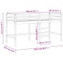 Cama alta de niños escalera madera maciza pino blanco 80x200 cm de vidaXL, Camas y somieres - Ref: Foro24-835887, Precio: 143...