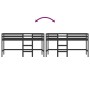 Cama alta de niños escalera madera maciza pino negra 90x200 cm de vidaXL, Camas y somieres - Ref: Foro24-835891, Precio: 177,...