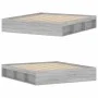 Estructura de cama gris Sonoma 180x200 cm de vidaXL, Camas y somieres - Ref: Foro24-3203885, Precio: 157,68 €, Descuento: %