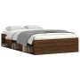 Estructura de cama marrón roble 120x190 cm de vidaXL, Camas y somieres - Ref: Foro24-3203900, Precio: 195,60 €, Descuento: %