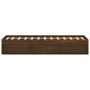 Estructura de cama marrón roble 120x190 cm de vidaXL, Camas y somieres - Ref: Foro24-3203900, Precio: 195,60 €, Descuento: %