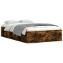 Estructura de cama roble ahumado 120x190 cm de vidaXL, Camas y somieres - Ref: Foro24-3203898, Precio: 148,07 €, Descuento: %