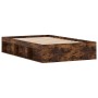 Estructura de cama roble ahumado 120x190 cm de vidaXL, Camas y somieres - Ref: Foro24-3203898, Precio: 148,07 €, Descuento: %