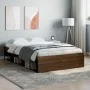 Estructura de cama roble marrón 120x200 cm de vidaXL, Camas y somieres - Ref: Foro24-3203858, Precio: 173,95 €, Descuento: %