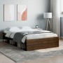 Estructura de cama roble marrón 120x200 cm de vidaXL, Camas y somieres - Ref: Foro24-3203858, Precio: 173,72 €, Descuento: %
