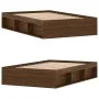 Estructura de cama roble marrón 120x200 cm de vidaXL, Camas y somieres - Ref: Foro24-3203858, Precio: 173,95 €, Descuento: %