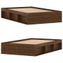 Estructura de cama roble marrón 120x200 cm de vidaXL, Camas y somieres - Ref: Foro24-3203858, Precio: 173,72 €, Descuento: %