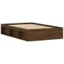 Estructura de cama roble marrón 120x200 cm de vidaXL, Camas y somieres - Ref: Foro24-3203858, Precio: 173,95 €, Descuento: %
