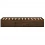 Estructura de cama roble marrón 120x200 cm de vidaXL, Camas y somieres - Ref: Foro24-3203858, Precio: 173,95 €, Descuento: %