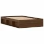 Estructura de cama roble marrón 120x200 cm de vidaXL, Camas y somieres - Ref: Foro24-3203858, Precio: 173,95 €, Descuento: %
